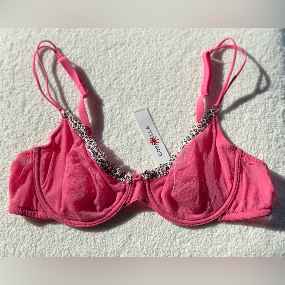 NWT Cosabella Soire molded mesh soft Bra pink 34C